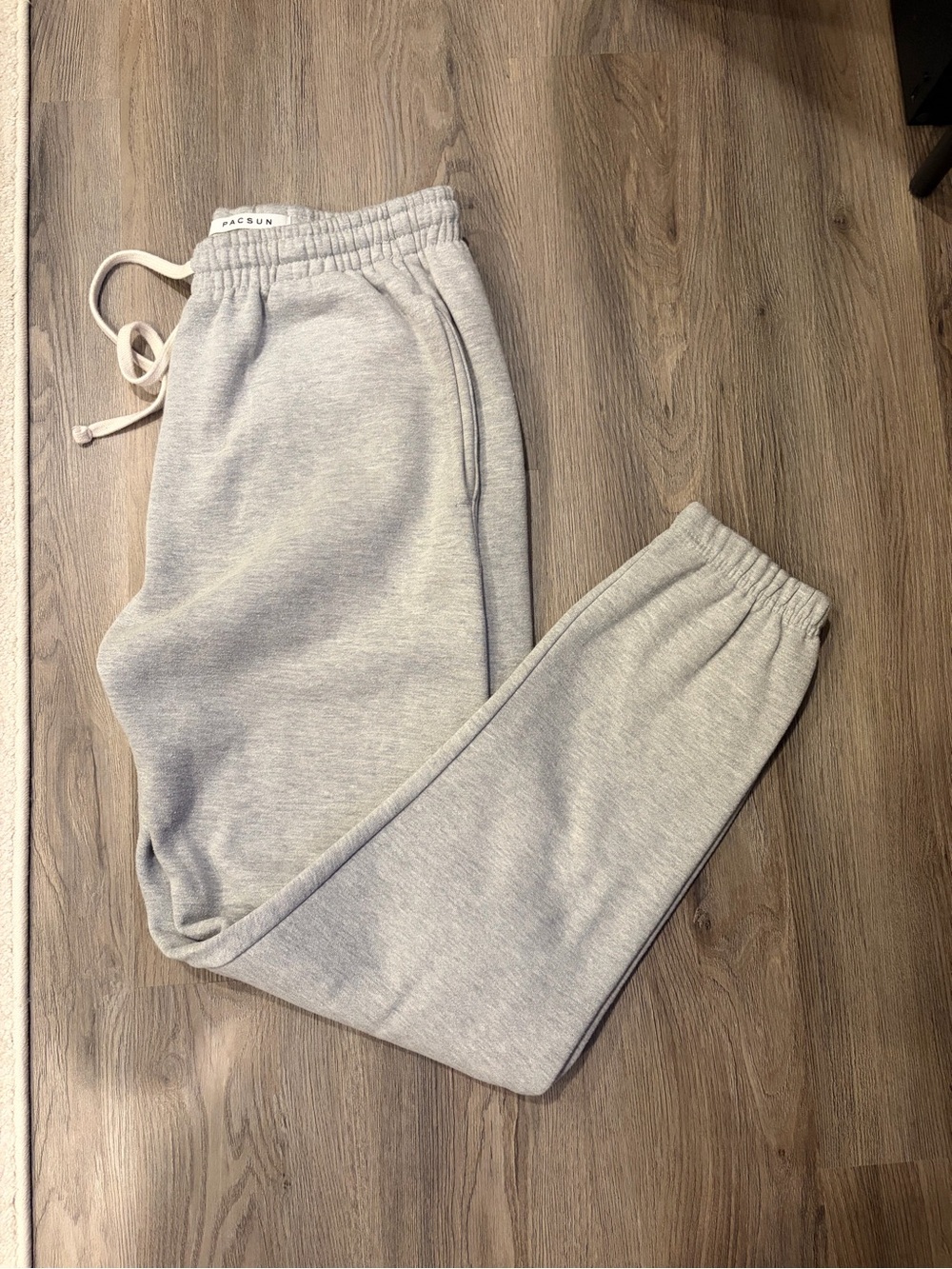 PacSun Light Gray Men’s Tapered Fleece Joggers